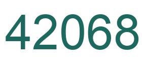 Number 42068 green image