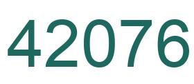 Number 42076 green image