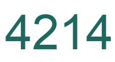 Number 4214 green image