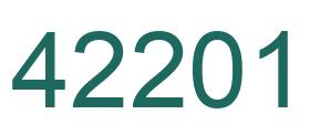 Number 42201 green image