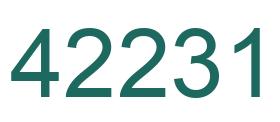 Number 42231 green image