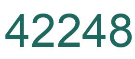 Number 42248 green image