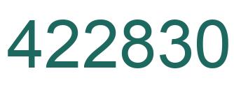 Number 422830 green image