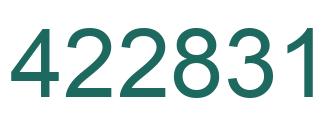 Number 422831 green image