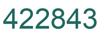 Number 422843 green image