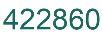 Number 422860 green image
