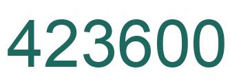 Number 423600 green image