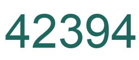 Number 42394 green image
