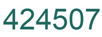 Number 424507 green image