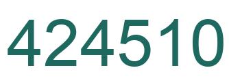 Number 424510 green image