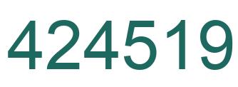Number 424519 green image