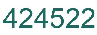 Number 424522 green image