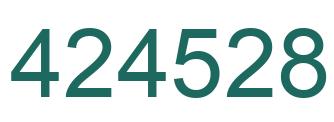 Number 424528 green image