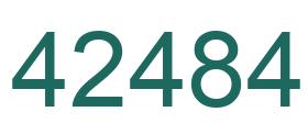 Number 42484 green image