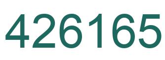 Número 426165 imagen verde