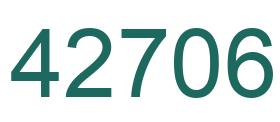 Number 42706 green image