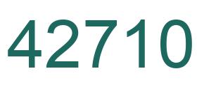 Number 42710 green image
