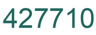 Number 427710 green image