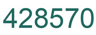 Number 428570 green image