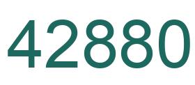 Number 42880 green image