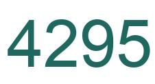Number 4295 green image