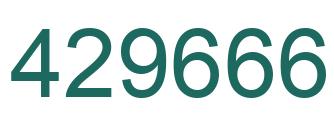 Number 429666 green image