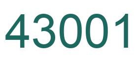 Number 43001 green image
