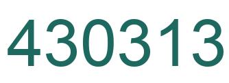 Número 430313 imagen verde