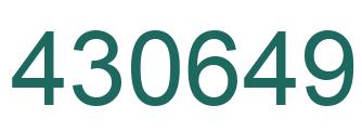 Number 430649 green image
