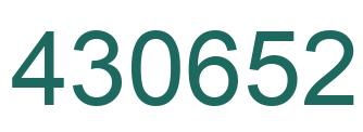Number 430652 green image