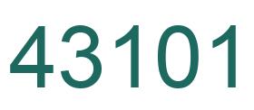 Number 43101 green image