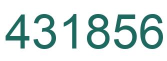 Number 431856 green image