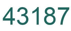 Number 43187 green image