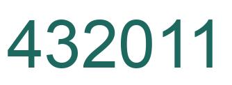 Número 432011 imagen verde