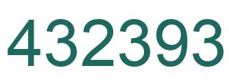 Number 432393 green image