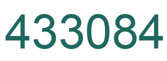 Number 433084 green image