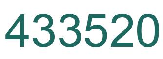 Number 433520 green image