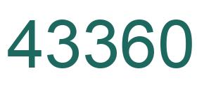 Number 43360 green image