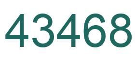 Number 43468 green image