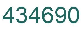 Number 434690 green image