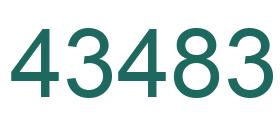 Number 43483 green image