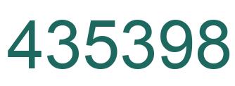 Number 435398 green image