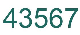 Number 43567 green image