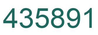 Number 435891 green image