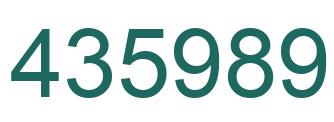 Number 435989 green image