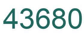 Number 43680 green image