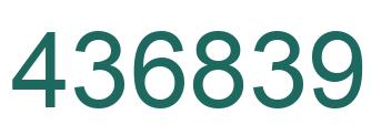 Número 436839 imagen verde