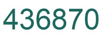 Number 436870 green image