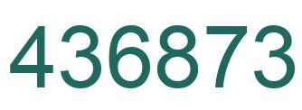 Number 436873 green image