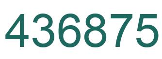 Number 436875 green image